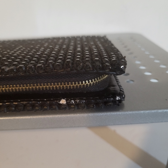 VINTAGE BLACK SEQUENCE/GLITTER WALLET/CLUTCH - Picture 8 of 9